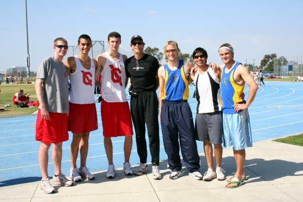 Cornell High Jumpers with Dwight Stones (former world record holder)